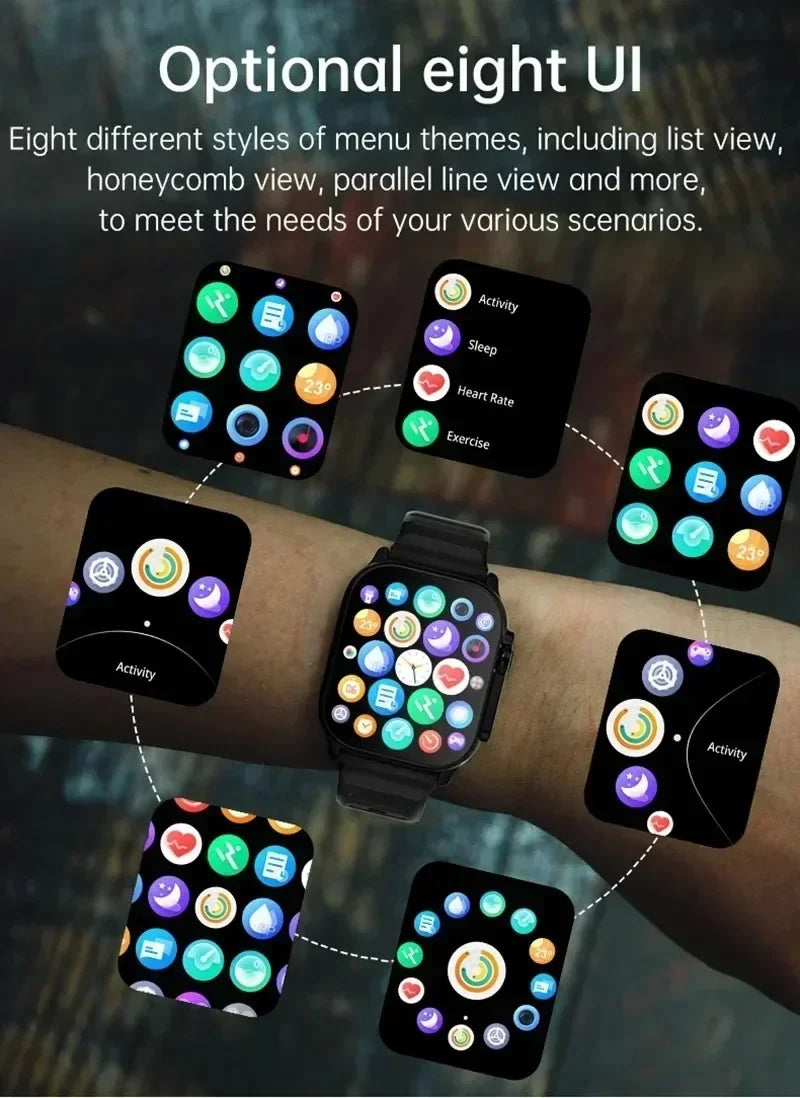 Smartwatch T900 U2 – 49mm Bluetooth Call, NFC, GPS, Wireless Charging, Music & Games (2024)