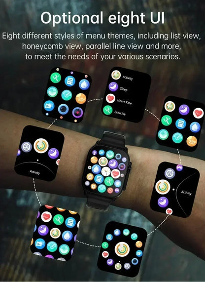 Smartwatch T900 U2 – 49mm Bluetooth Call, NFC, GPS, Wireless Charging, Music & Games (2024)