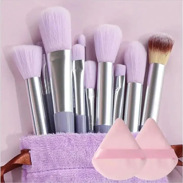 10-Piece Soft Fluffy Makeup Brush Set – Foundation, Powder, Eyeshadow, Kabuki