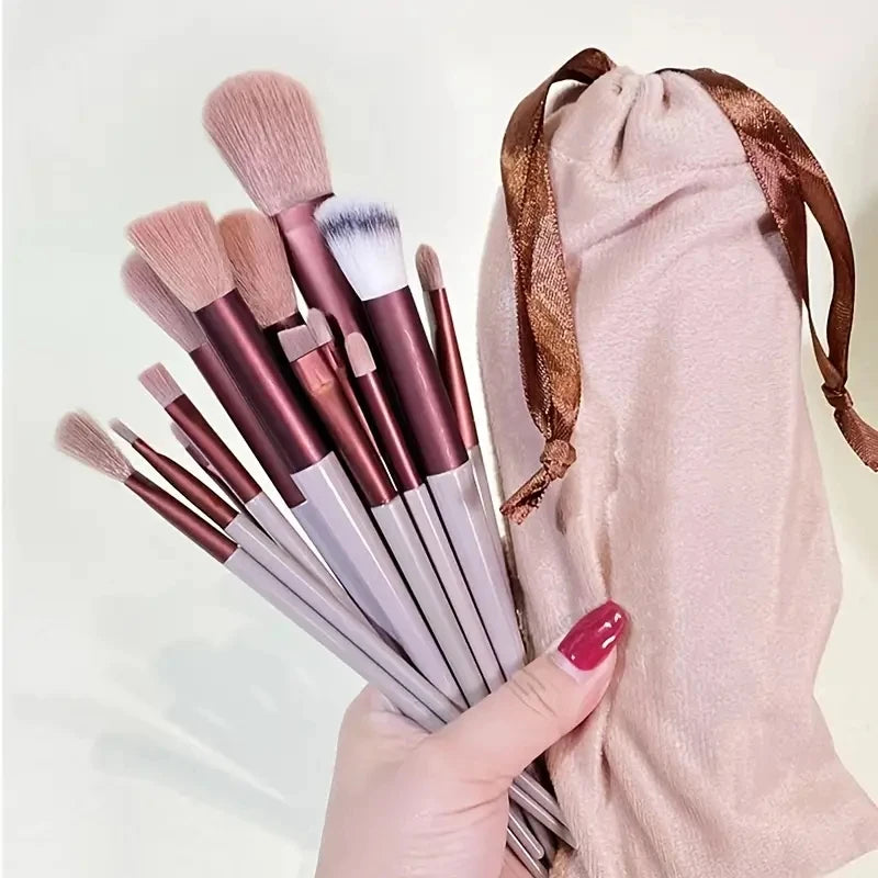 10-Piece Soft Fluffy Makeup Brush Set – Foundation, Powder, Eyeshadow, Kabuki