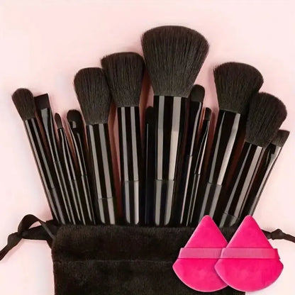 10-Piece Soft Fluffy Makeup Brush Set – Foundation, Powder, Eyeshadow, Kabuki