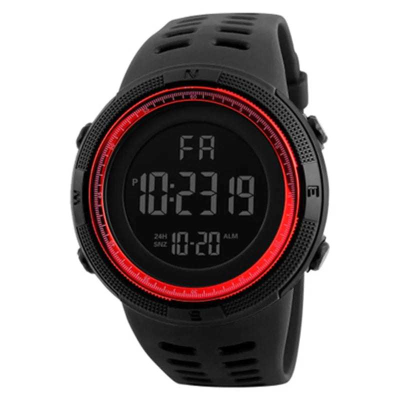 Electronic Watch for Men — Military Style, Luminous Multifunction LED Digital Wristwatch