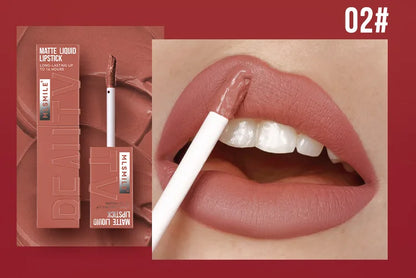 MLSMILE Velvet Satin Lip Glaze (6 Colors) — Non-Stick Cup, Watertight Matte Lipstick