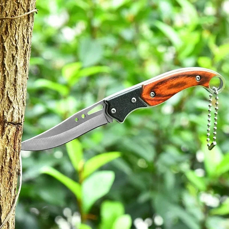 Portable Pocket Folding Knife — Metal Outdoor Survival Hand Tool