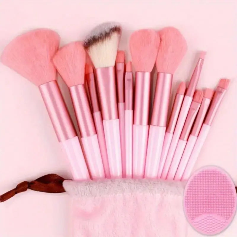 10-Piece Soft Fluffy Makeup Brush Set – Foundation, Powder, Eyeshadow, Kabuki