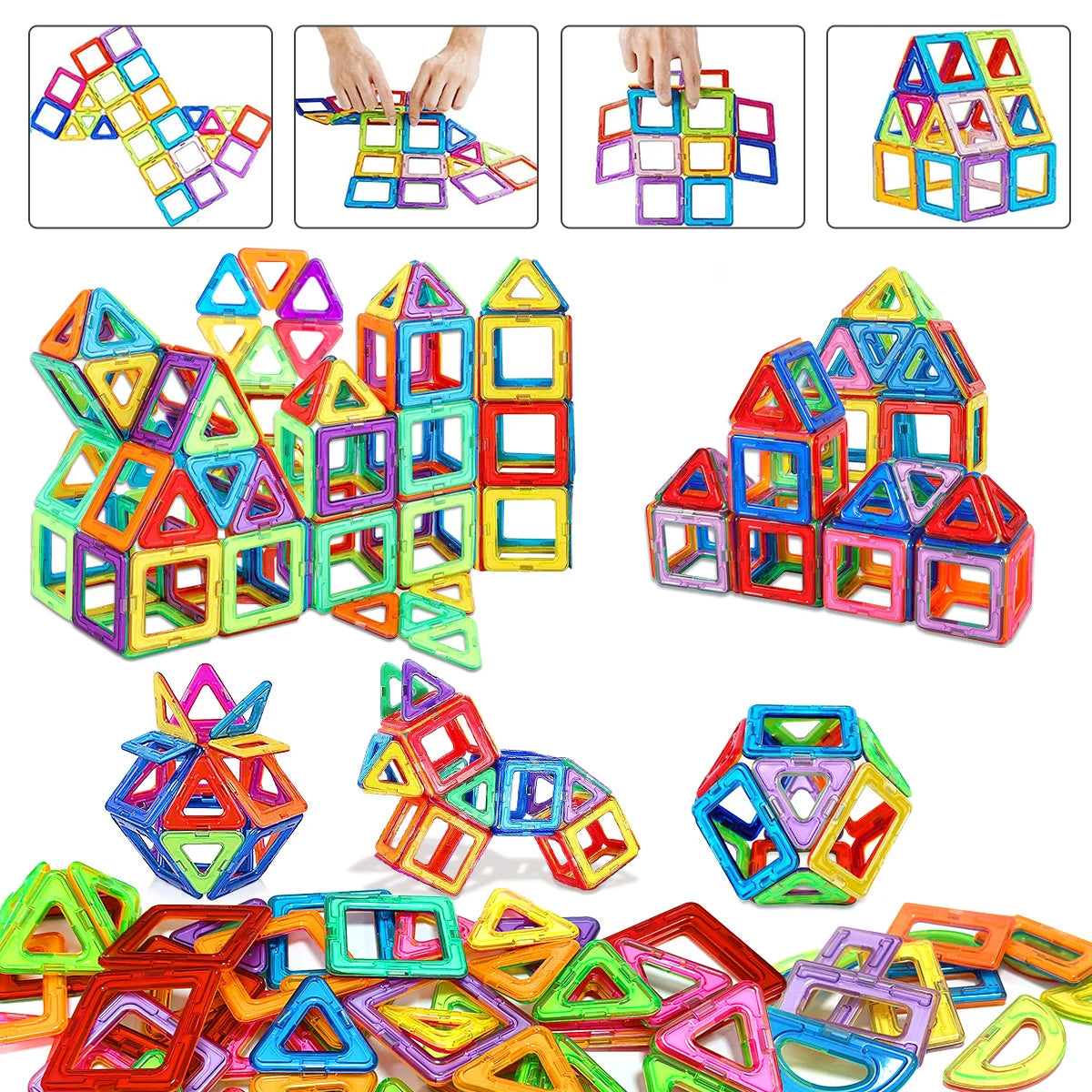 STEM Learning Magnetic Blocks — Medium DIY Construction Toys