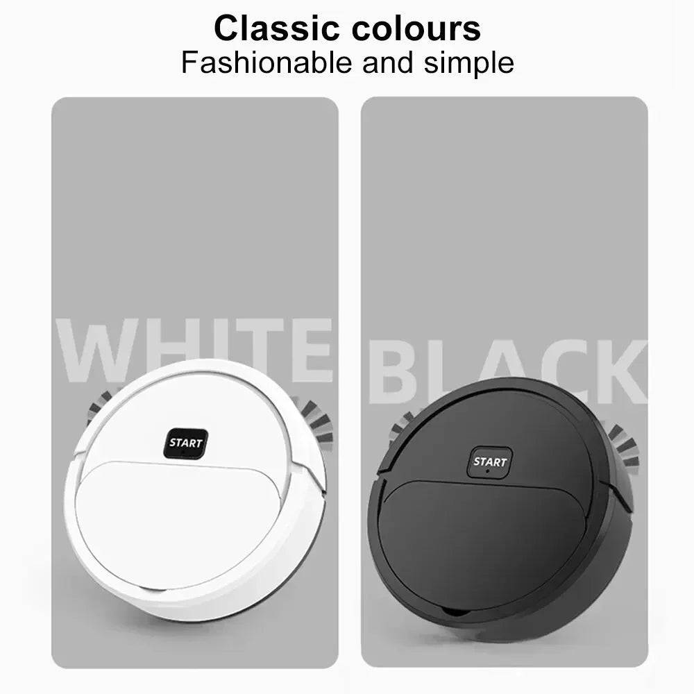 3-in-1 Portable Robotic Vacuum — 2024 USB Rechargeable Home Cleaner