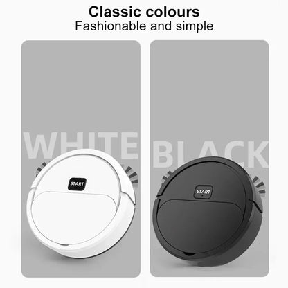 3-in-1 Portable Robotic Vacuum — 2024 USB Rechargeable Home Cleaner