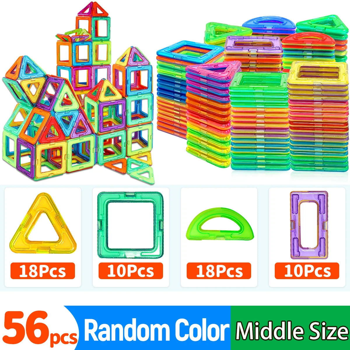 STEM Learning Magnetic Blocks — Medium DIY Construction Toys