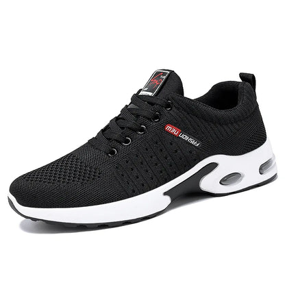 Men’s 2025 Breathable Lace-Up Running Shoes – Light Casual Sports Sneakers