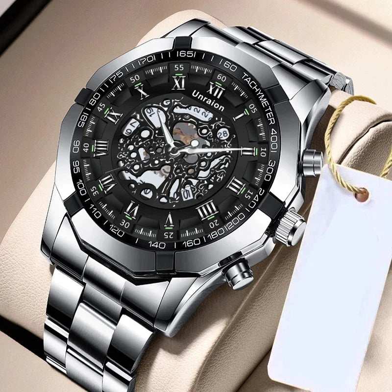 Men’s Mechanical Watch – Automatic Movement, Calendar, Waterproof, Large Dial
