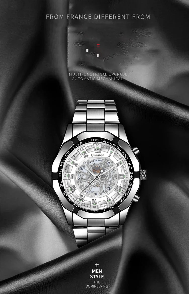 Men’s Mechanical Watch – Automatic Movement, Calendar, Waterproof, Large Dial