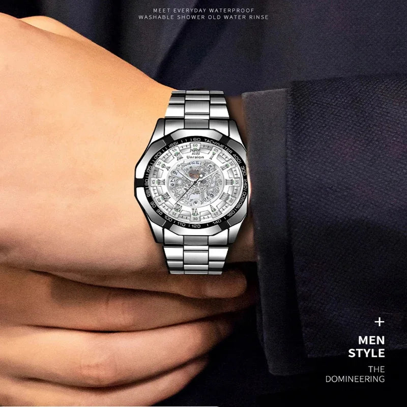 Men’s Mechanical Watch – Automatic Movement, Calendar, Waterproof, Large Dial
