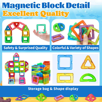STEM Learning Magnetic Blocks — Medium DIY Construction Toys