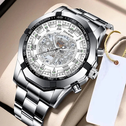 Men’s Mechanical Watch – Automatic Movement, Calendar, Waterproof, Large Dial