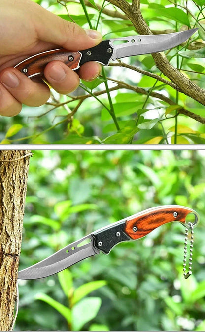 Portable Pocket Folding Knife — Metal Outdoor Survival Hand Tool