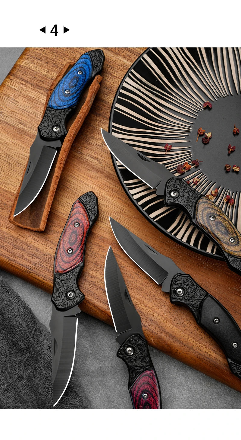 Portable Folding Knife – Outdoor Camping, Stainless Steel, Compact Mini Utility