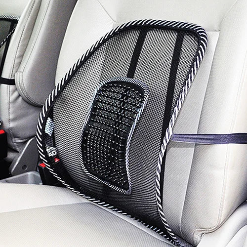 Ergonomic Back Support Cushion – Mesh Lumbar Pad for Car & Office Chairs