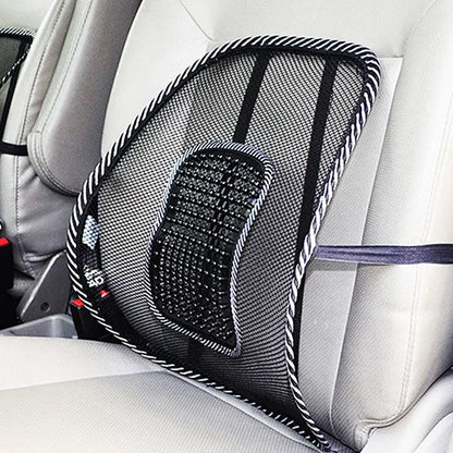 Ergonomic Back Support Cushion – Mesh Lumbar Pad for Car & Office Chairs