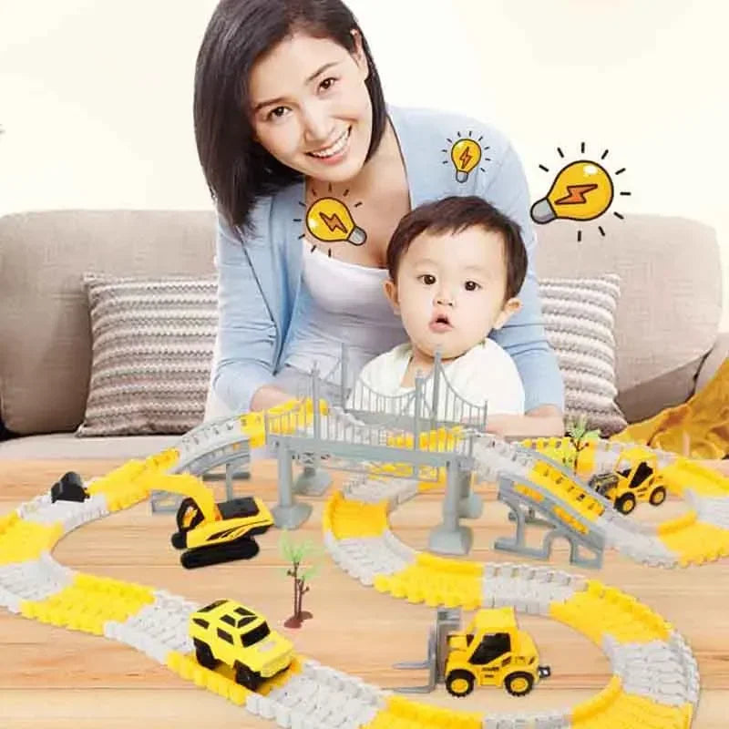 Educational Electric Track Car Set – 137–467 Pieces, Build & Learn Toy for Kids