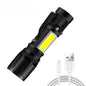 High Power  2000LM USB-Rechargeable Tactical LED Flashlight with Zoom Lanter