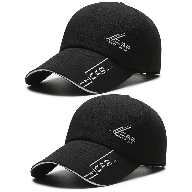 Men’s Summer Long-Brim Hat — Baseball Cap, Outdoor Sun Shield, Fishing & Hiking