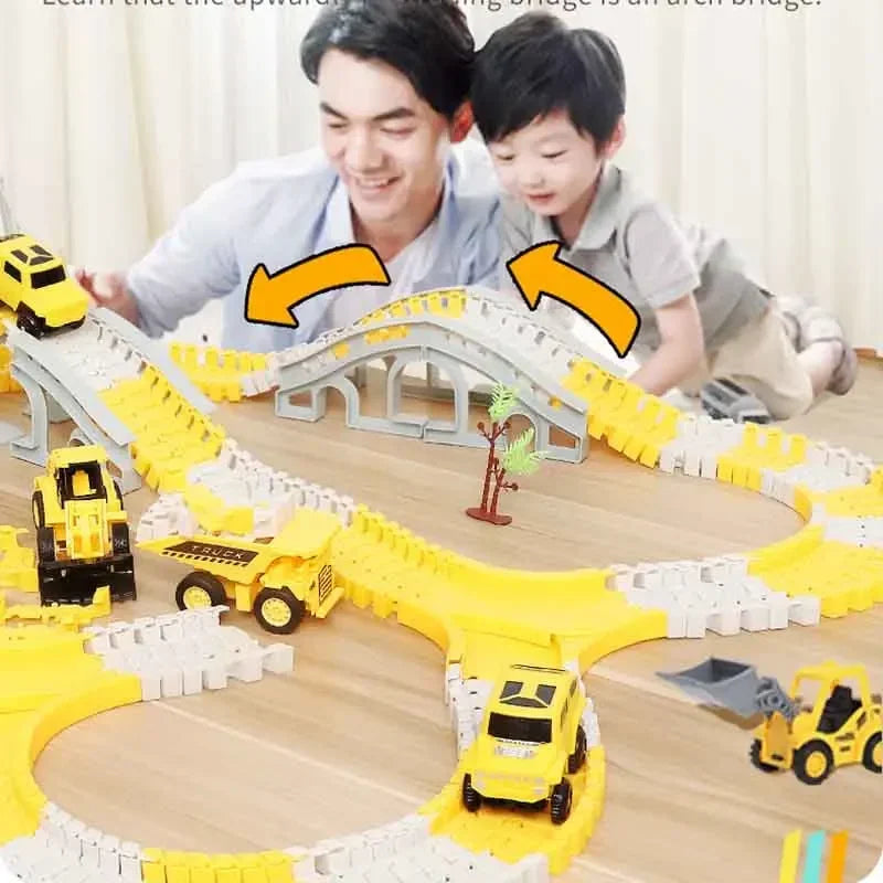 Educational Electric Track Car Set – 137–467 Pieces, Build & Learn Toy for Kids