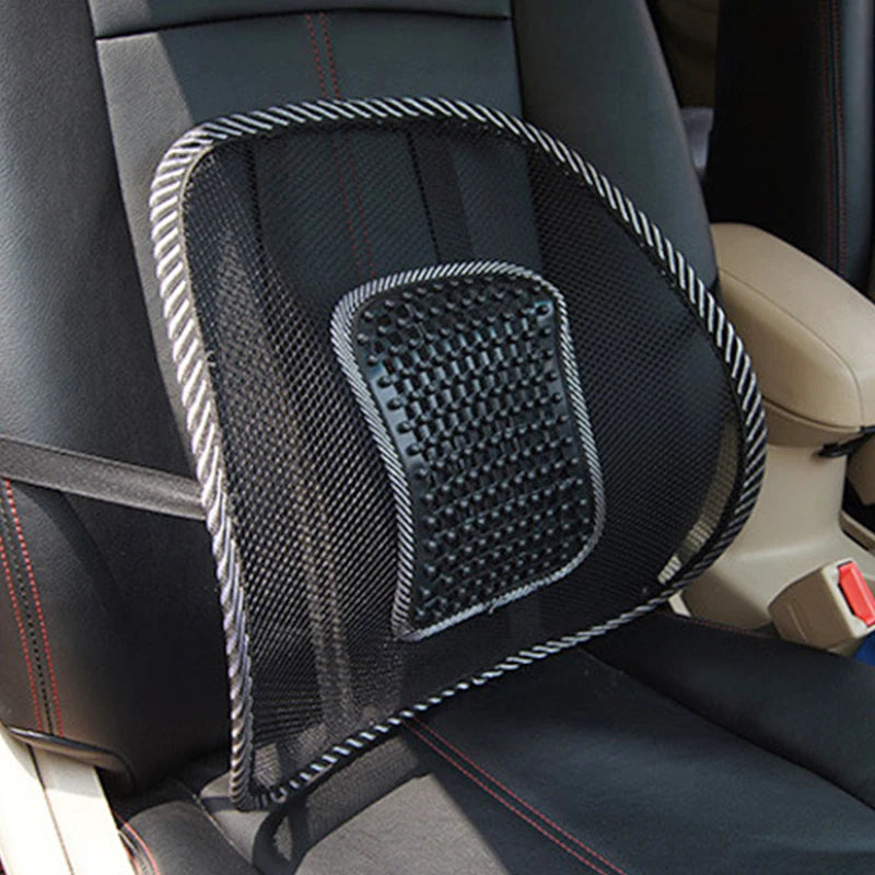 Ergonomic Back Support Cushion – Mesh Lumbar Pad for Car & Office Chairs