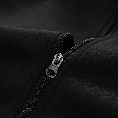 Men's 2-Piece Winter Set: Stand Neck Jacket & Matching Drawstring Pants
