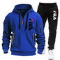 Men's 2025 Autumn/Winter Hooded Sweatshirt + Long Pants Two-Piece Set