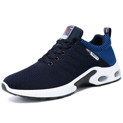 Men’s 2025 Breathable Lace-Up Running Shoes – Light Casual Sports Sneakers