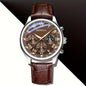 Luxury Quartz Watch for Men – Round Dial, Waterproof, Glow-in-The-Dark