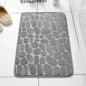 One-Piece Embossed Fiber Carpet — Anti-Slip Pebble Mat for Home