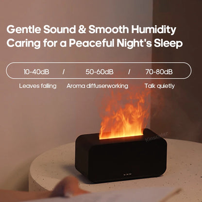 Mini Desktop Flame Humidifier with LED Lights – USB Diffuser & Aromatherapy