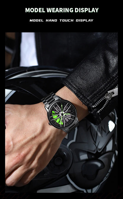 Men’s Casual Sports Watch – 42mm, Stainless Steel Band, 3Bar Quartz