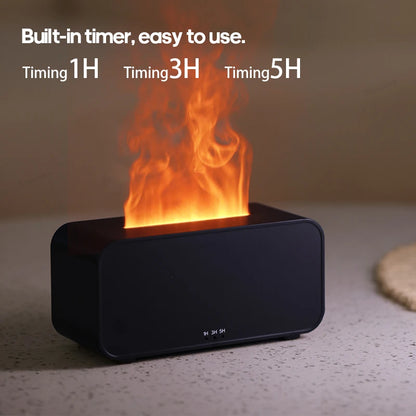 Mini Desktop Flame Humidifier with LED Lights – USB Diffuser & Aromatherapy