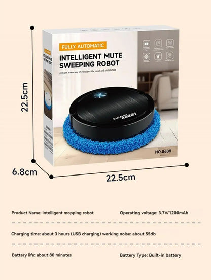Floor Mopping Robots — Silent, Wet & Dry Cleaning, Smart Home Automatic Floor Scrubber