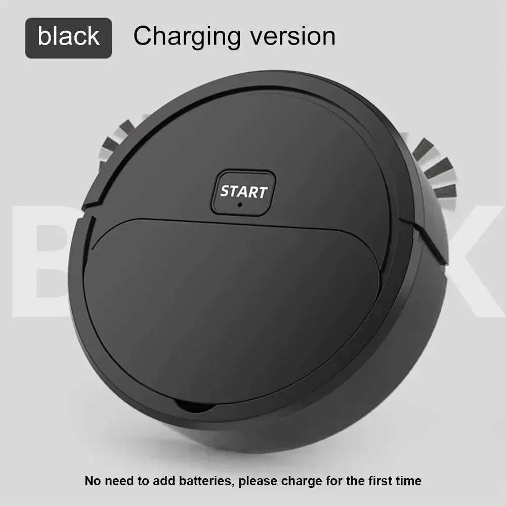3-in-1 Portable Robotic Vacuum — 2024 USB Rechargeable Home Cleaner