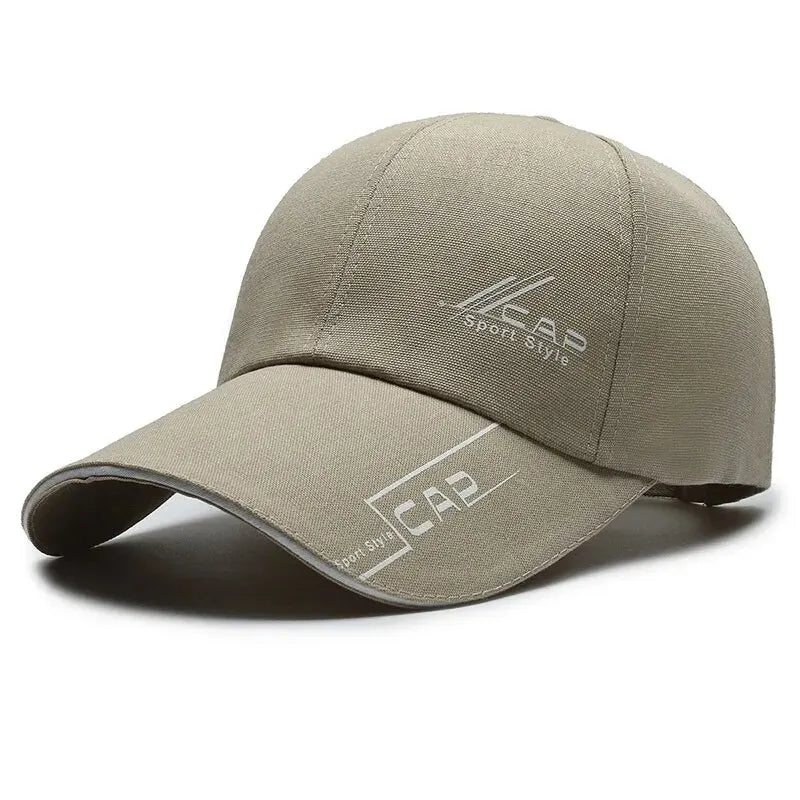 Men’s Summer Long-Brim Hat — Baseball Cap, Outdoor Sun Shield, Fishing & Hiking